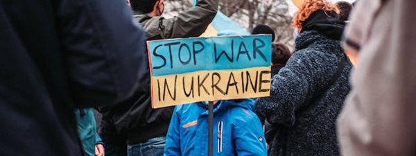 A protest against the Russian occupation of Ukraine