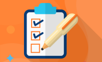 Checklist on clipboard